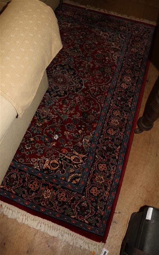 Red & blue ground rug